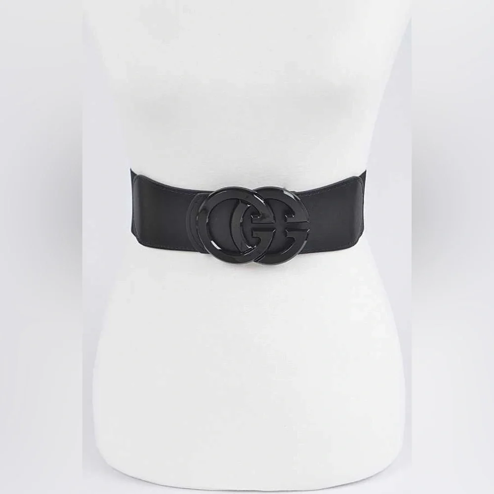 One Size Logo Elastic Statement Belt